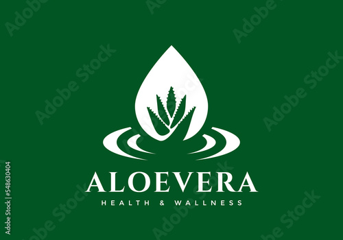 The aloe vera logo is suitable for fitness business symbols.