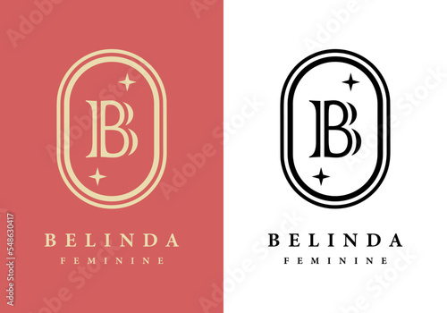 Letter B logo, perfect for salons, spas, and others.