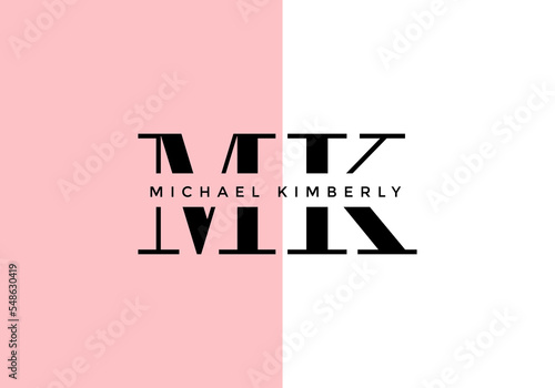 letter M, logo K, suitable for the company's initial symbol.