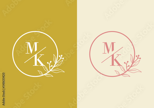 letter M, logo K, suitable for the company's initial symbol.