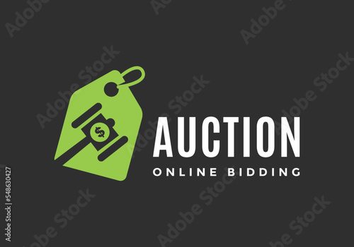 The auction logo is suitable for fitness business symbols.
