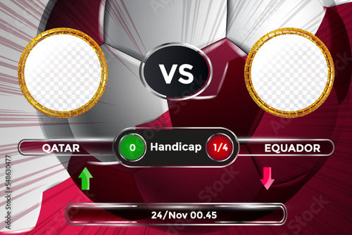 Fifa worldcup qatar versus background handicap template