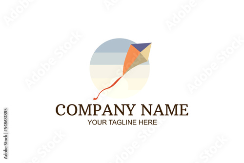 flying kite Company Logo Vector Illustration. Suitable for business company, modern company, etc.