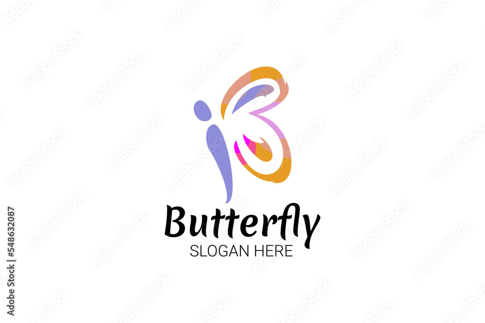 Butterfly Company Logo Vector Illustration. Suitable for business company, modern company, etc.