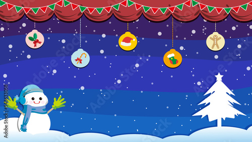 クリスマス　背景　壁紙　イラスト4