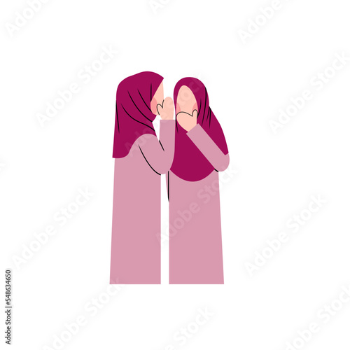 Muslim Women Sharing A Secret 