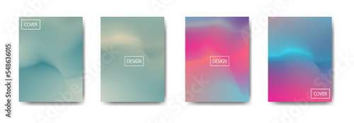 set of abstract background with beautiful gradation color, colorful background for poster flyer banner backdrop.vertical banner.cool fluid background vector illustration
