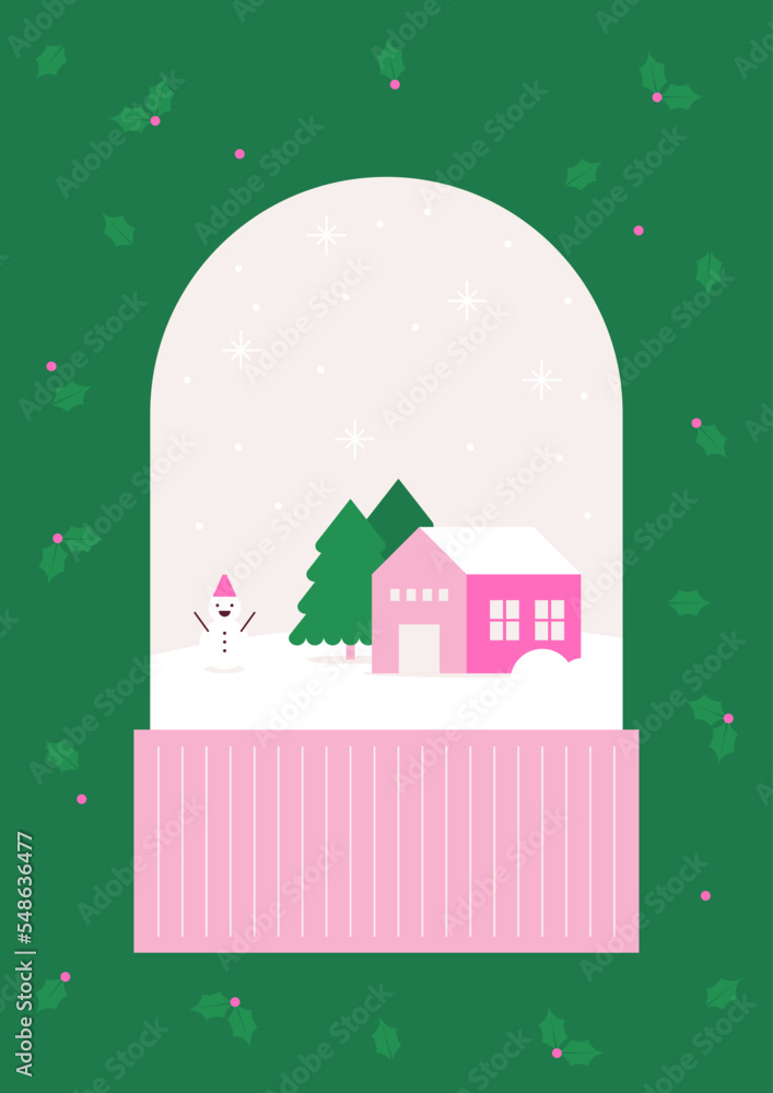 Vector illustration of a Christmas snow ball. Vector illustration of a Christmas snow ball.