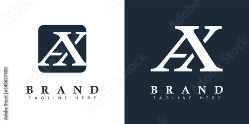 Modern and simple Letter AX Logo, suitable for any business with AX or XA initials.