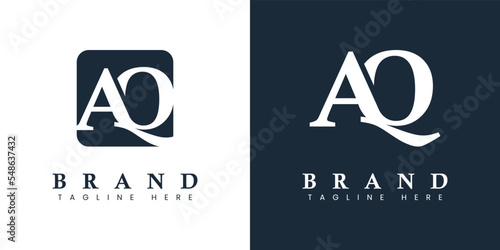 Modern and simple Letter AQ Logo, suitable for any business with AQ or QA initials.