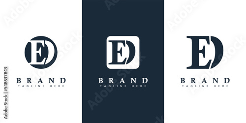 Modern and simple Letter ED Logo, suitable for any business with ED or DE initials.