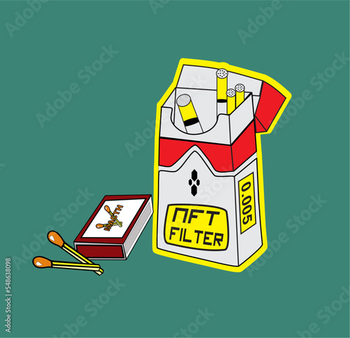 nft vector smoke cigarette illustration