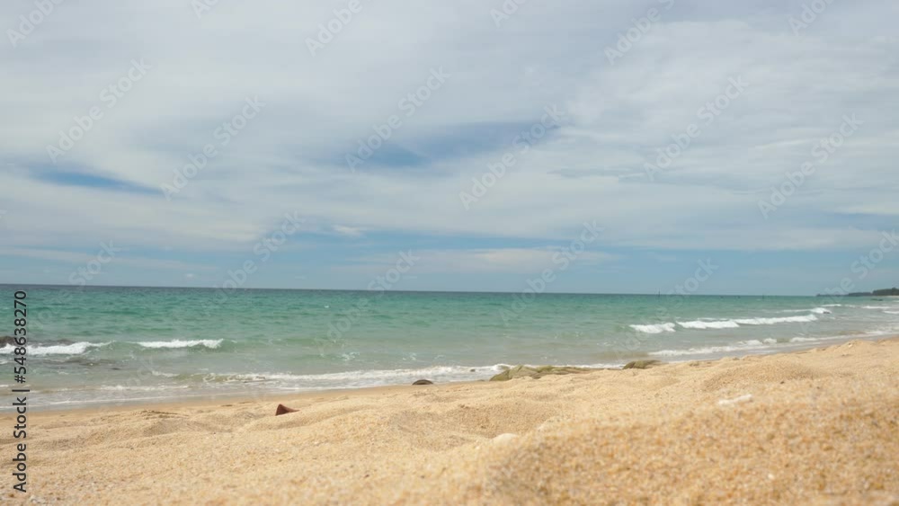 beach sea sand and sky. Landscape view of beach sea in summer day. Beach beach sea sand and sky. Landscape view of beach sea in summer day. Beach
