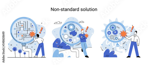 Non standart solution metaphor. Creation of individual decision for integration of disparate production, information and telecommunication systems of customer into single improve management efficiency