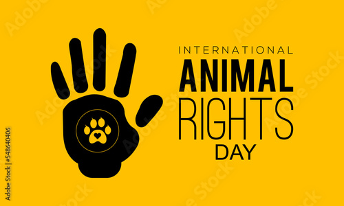 Vector illustration on the theme of international animal rights day observed each year during December. observed each yearduring December banner, Holiday, poster, card and background design.