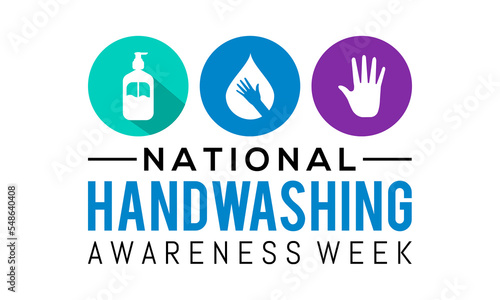 Vector illustration on the theme of national handwashing awareness week observed each year during December. observed each yearduring December banner, Holiday, poster, card and background design.