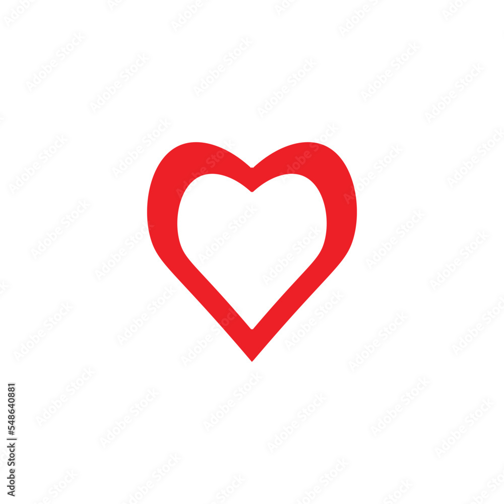 Heart icon logo design template vector isolated illustration