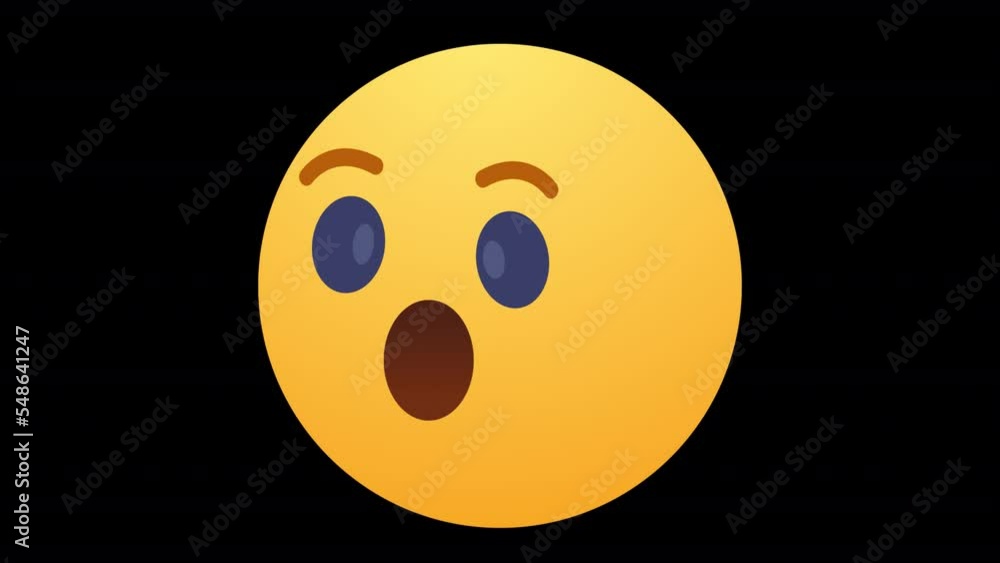 Wow Emoji Animation Looped with Alpha Channel. Wow Emoji Animation Looped with Alpha Channel.