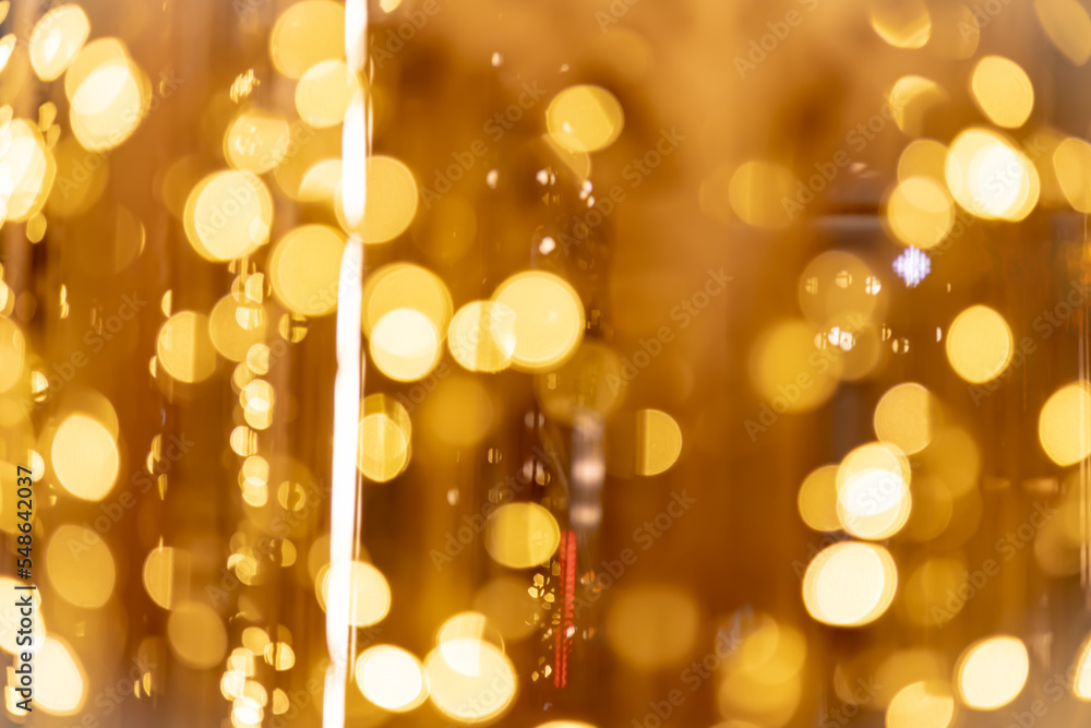 Abstract gold bokeh from light