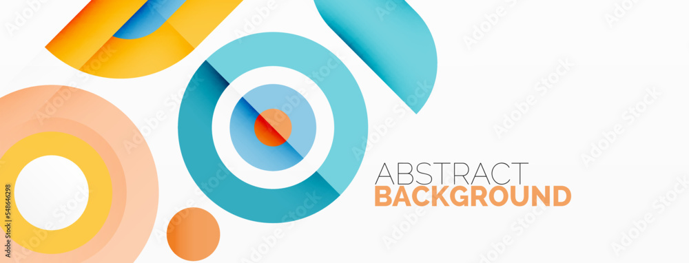 Abstract round shapes background. Minimalist decoration. Geometric background with circles and rings Abstract round shapes background. Minimalist decoration. Geometric background with circles and rings