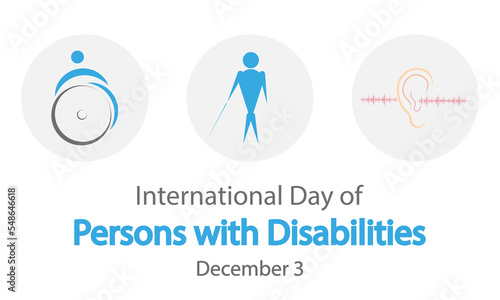 International Day of Persons with Disabilities infographics, vector art illustration.