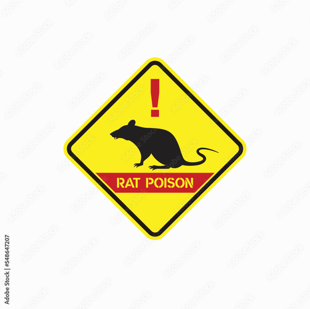 symbol of rat poison, warning, vector art. Stock Vector Adobe Stock