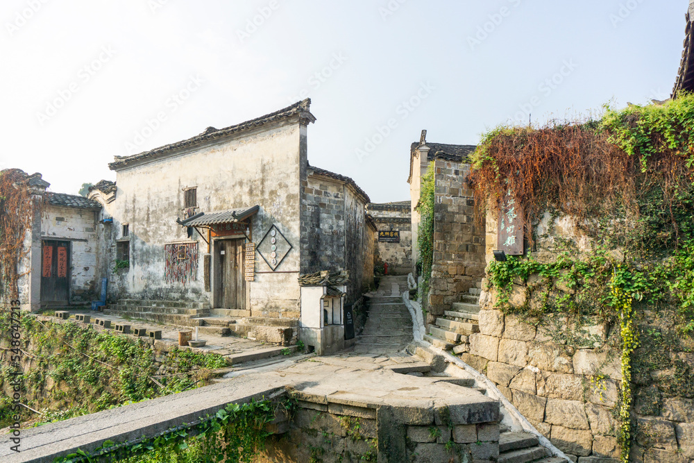Chaji Ancient Town, Jing County, Xuancheng City, Anhui Province, China, China's largest existing Ming and Qing ancient village, national key cultural relics.

