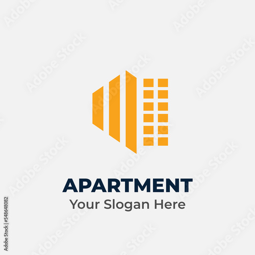 Apartment Company Vector Logo Template