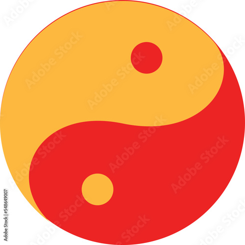 a yellow and red round object to complete the Lunar New Year decoration 