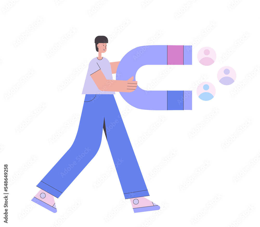 Character with big magnet Character with big magnet