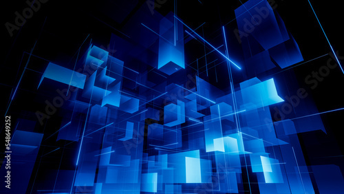 Cube abstract technology background