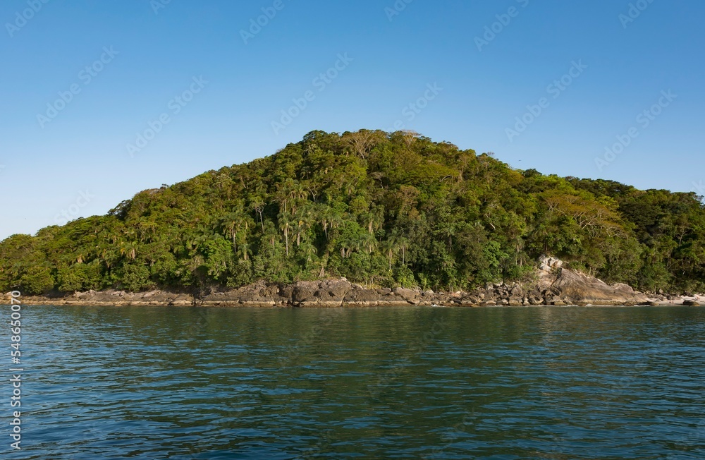 Scape of Islands. Natural paradise in the sea of São Sebastião, Brazil.