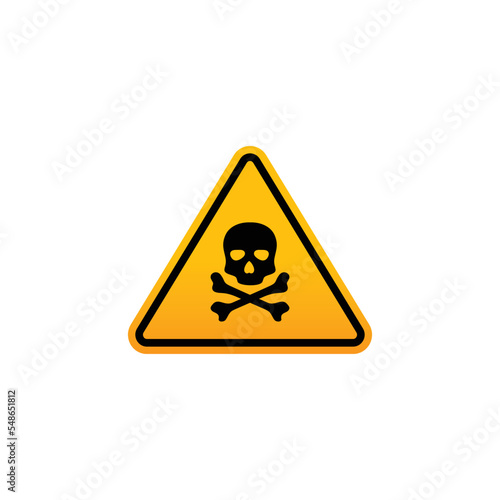 Caution warning symbol vector. Yellow triangle vector