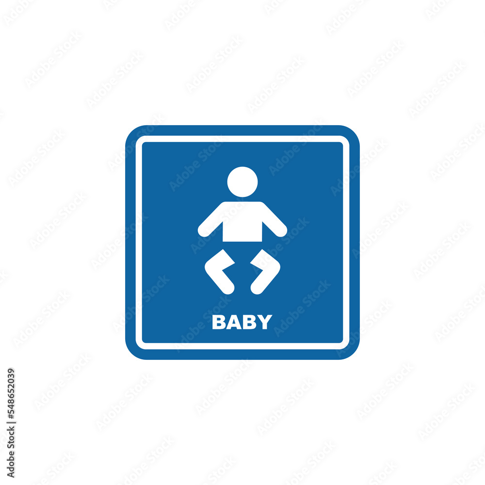 Baby toilet symbol icon vector. Baby changing icon Baby toilet symbol icon vector. Baby changing icon