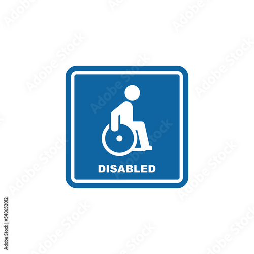 Disabled toilet symbol icon vector