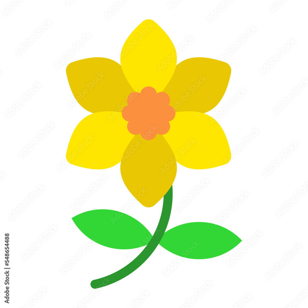 Daffodil Flat Icon Daffodil Flat Icon