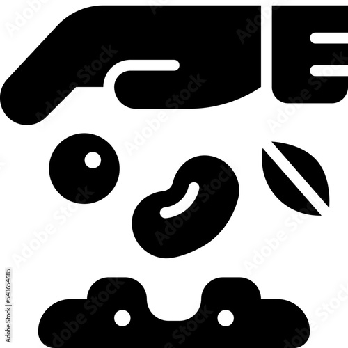 sowing seeds solid icon