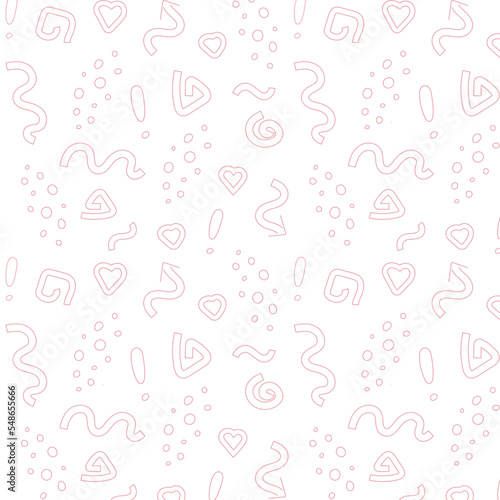 doodle pink abstract background with doodles. Children's background, pattern.