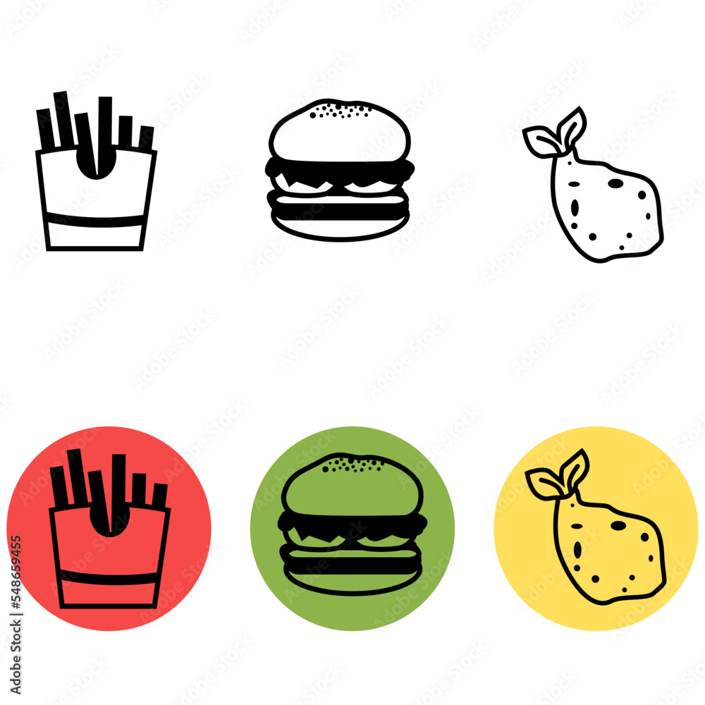 fast food icon design that you can use for templates fast food icon design that you can use for templates