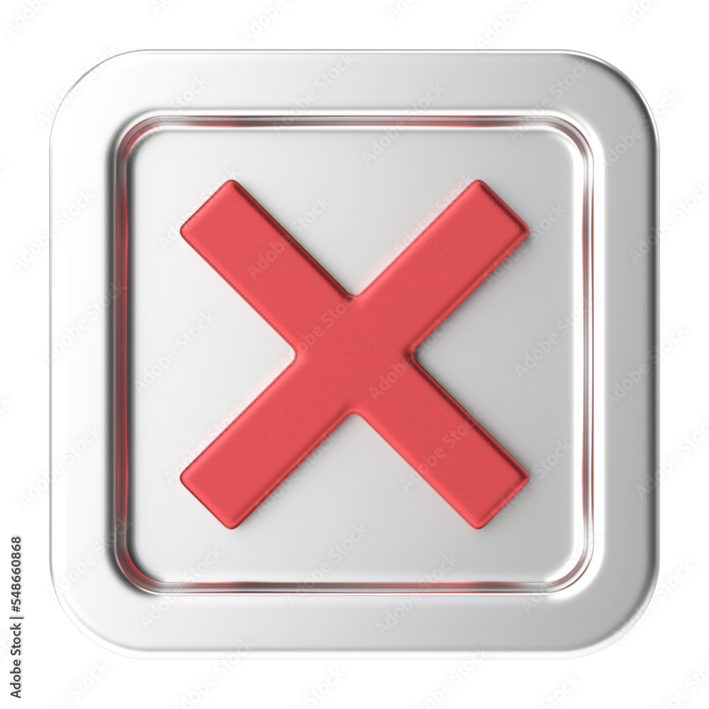 Obraz premium Cross sign. 3D illustration.