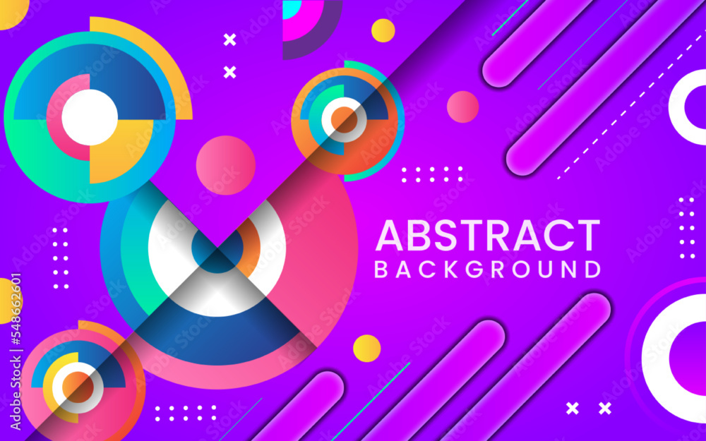Abstract colorful geometric with gradient shape background