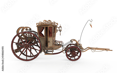 Obraz na płótnie Classic fantasy carriage on a white background