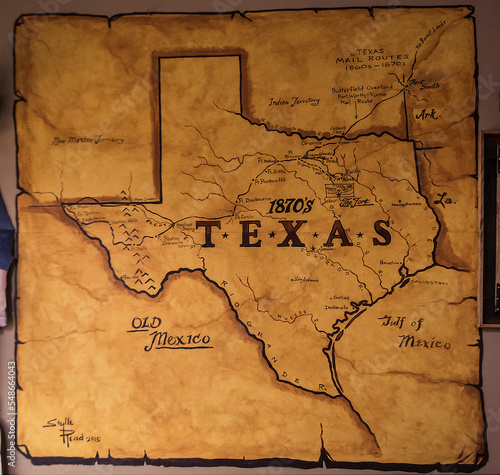 old Texas map