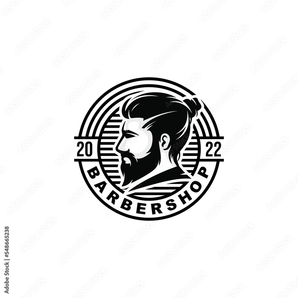 Barbershop logo design vector illustration