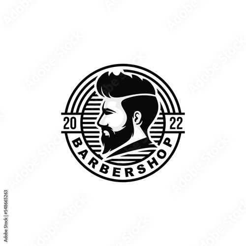 Barbershop logo design vector illustration
