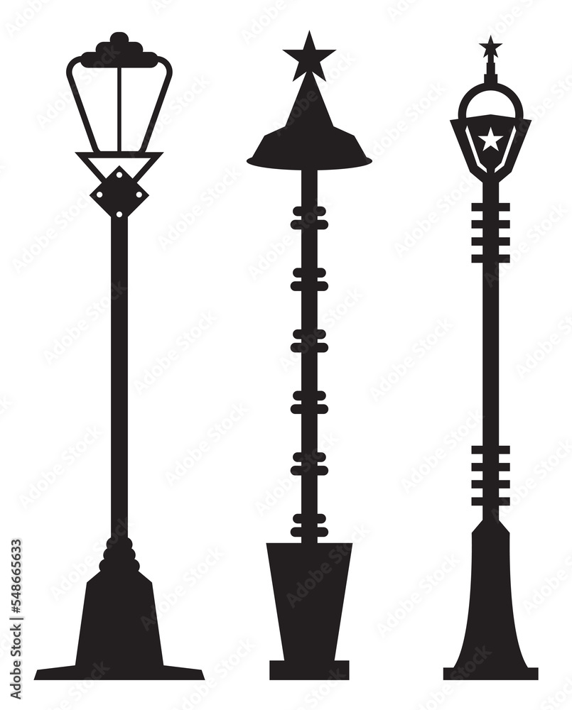 christmas Street Road lamp Destination sing vector