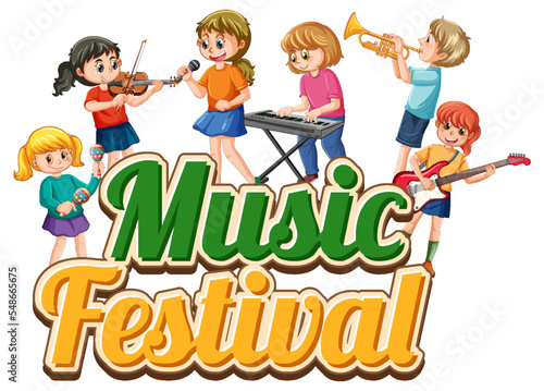 Music festival text banner design