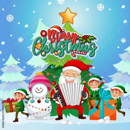 Merry Christmas poster design