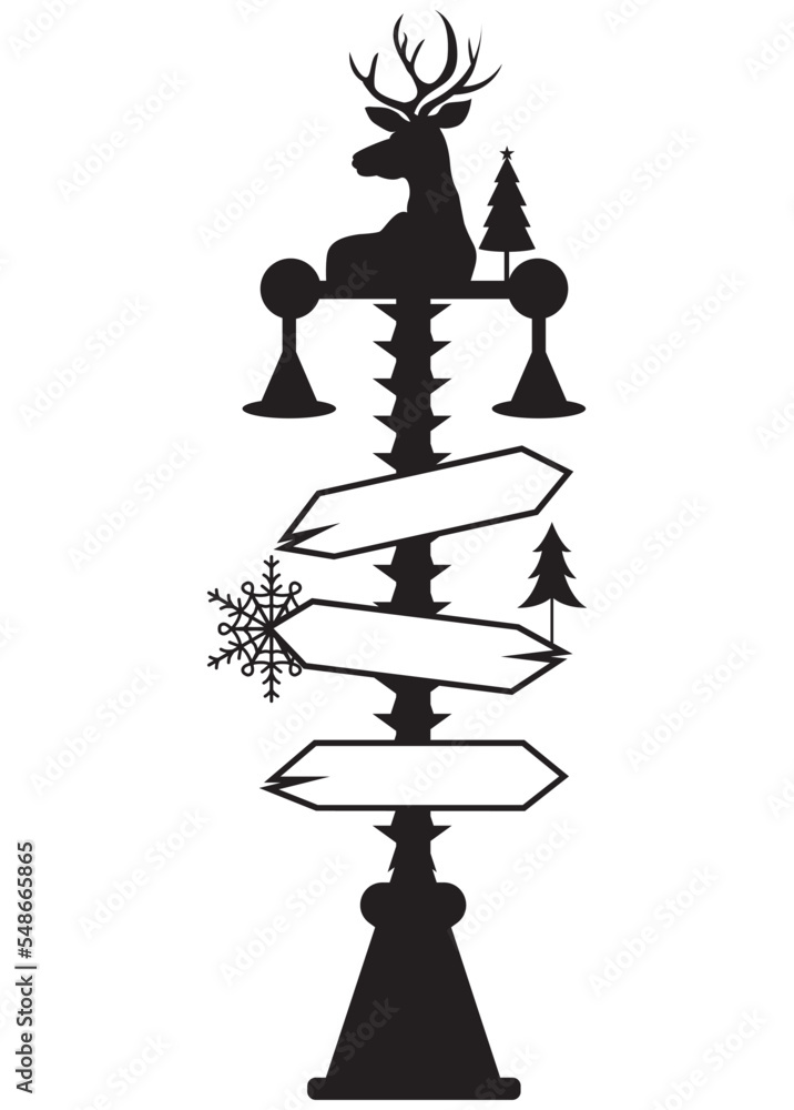 christmas Street Road lamp Destination sing vector christmas Street Road lamp Destination sing vector