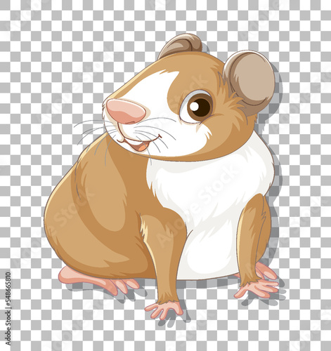 Hamster in cartoon style